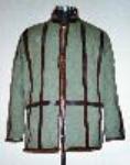 Green Late Medieval Arming Doublet with Leather Trim